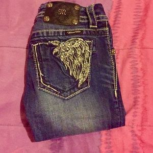 ❌SOLD ON MERC❌Miss me boot cut jeans with wings